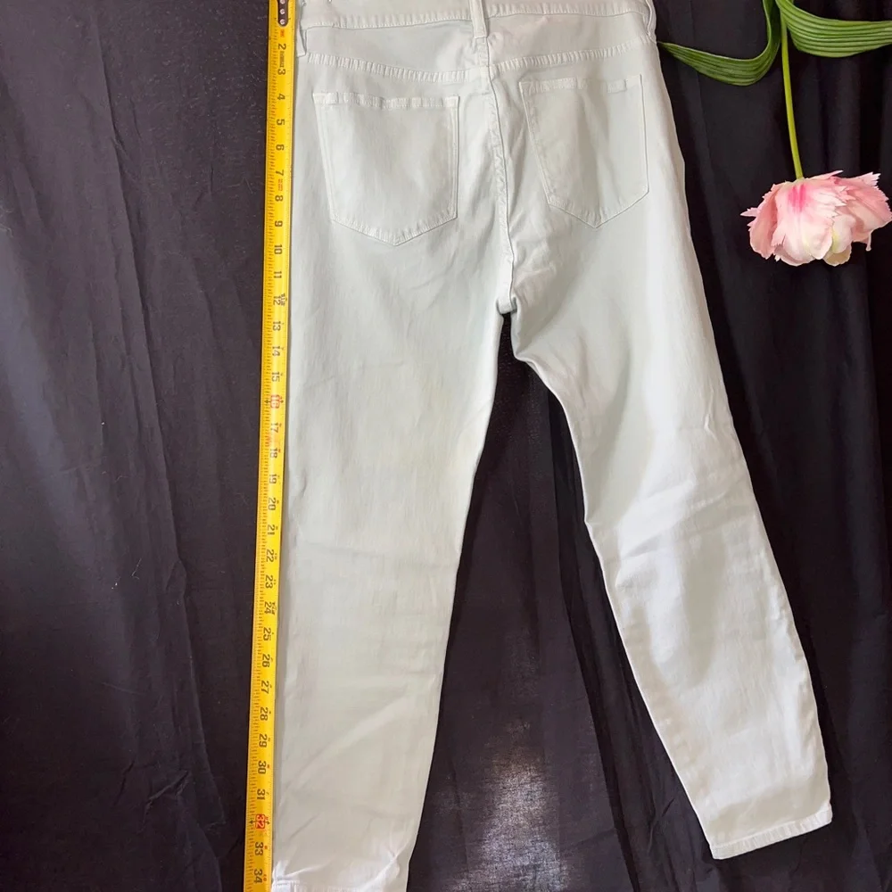 J. Crew Pale Mint Green Lookout Highrise Skinny Jeans, Sz 31, Cropped - Picture 13 of 16